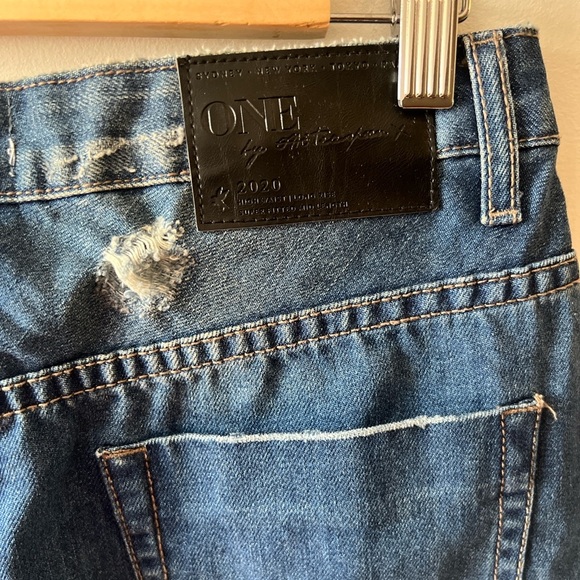 One Teaspoon Blue Cult Distressed Denim Skirt NWT 27 - Picture 4 of 6